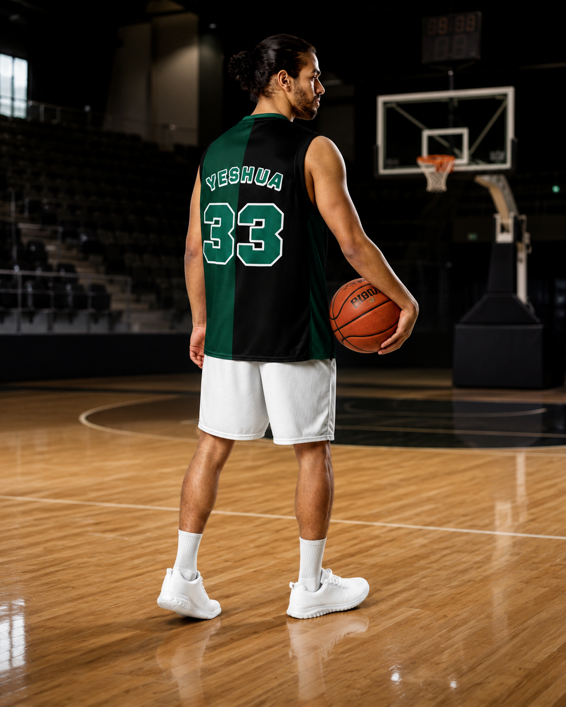 Maillot "Heaven 33" noir & vert - unisexe et recyclé